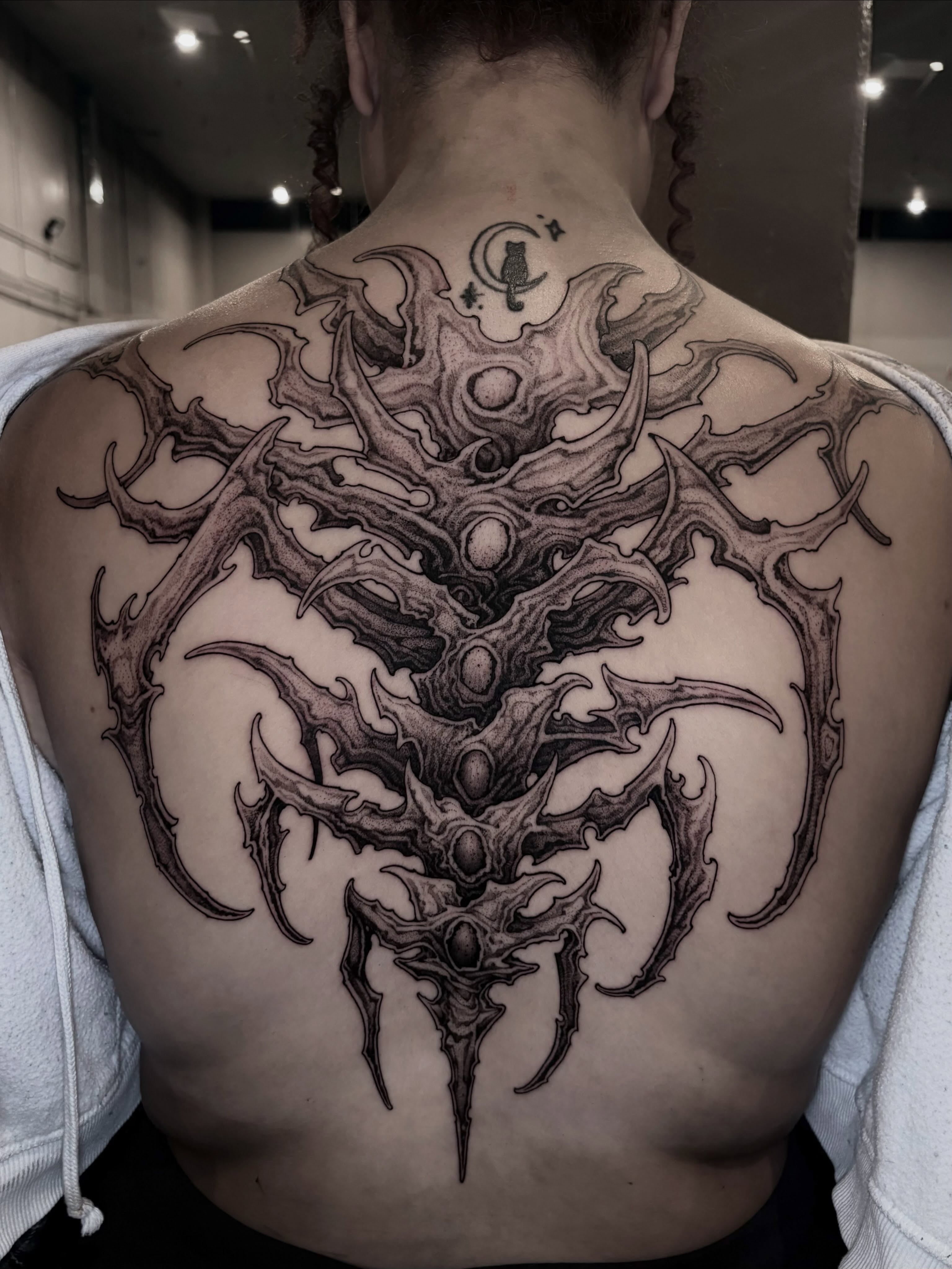 Tattoo by @8jinx9 — black_and_grey, geometric