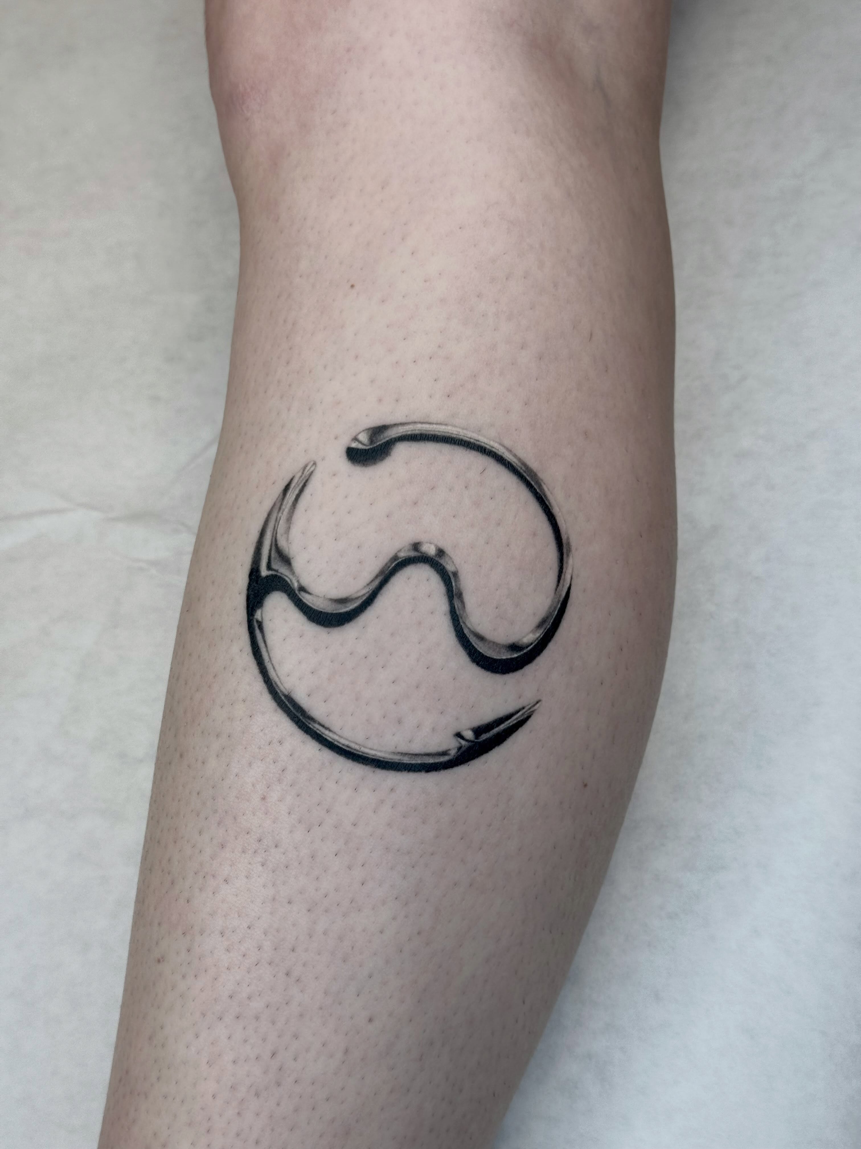 Tattoo by @emkriegart — black_and_grey