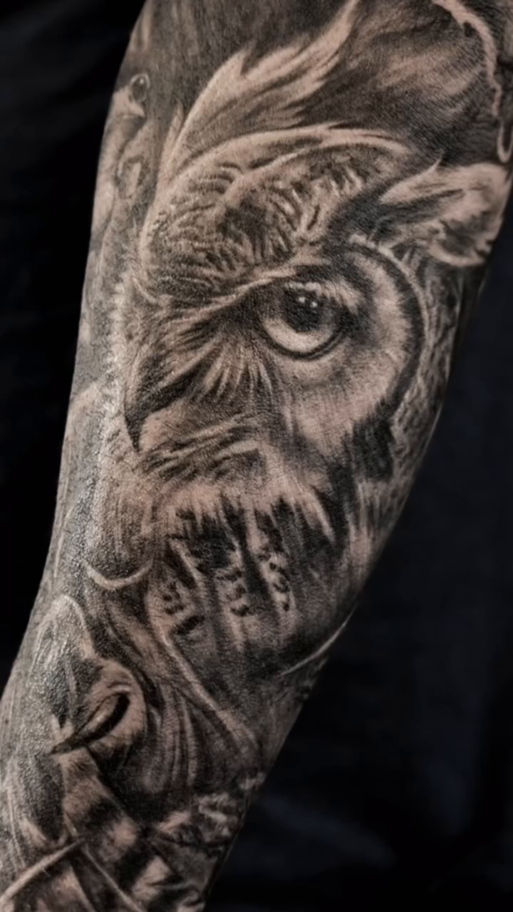 Tattoo by @tattooartistalina β realism, black_and_grey