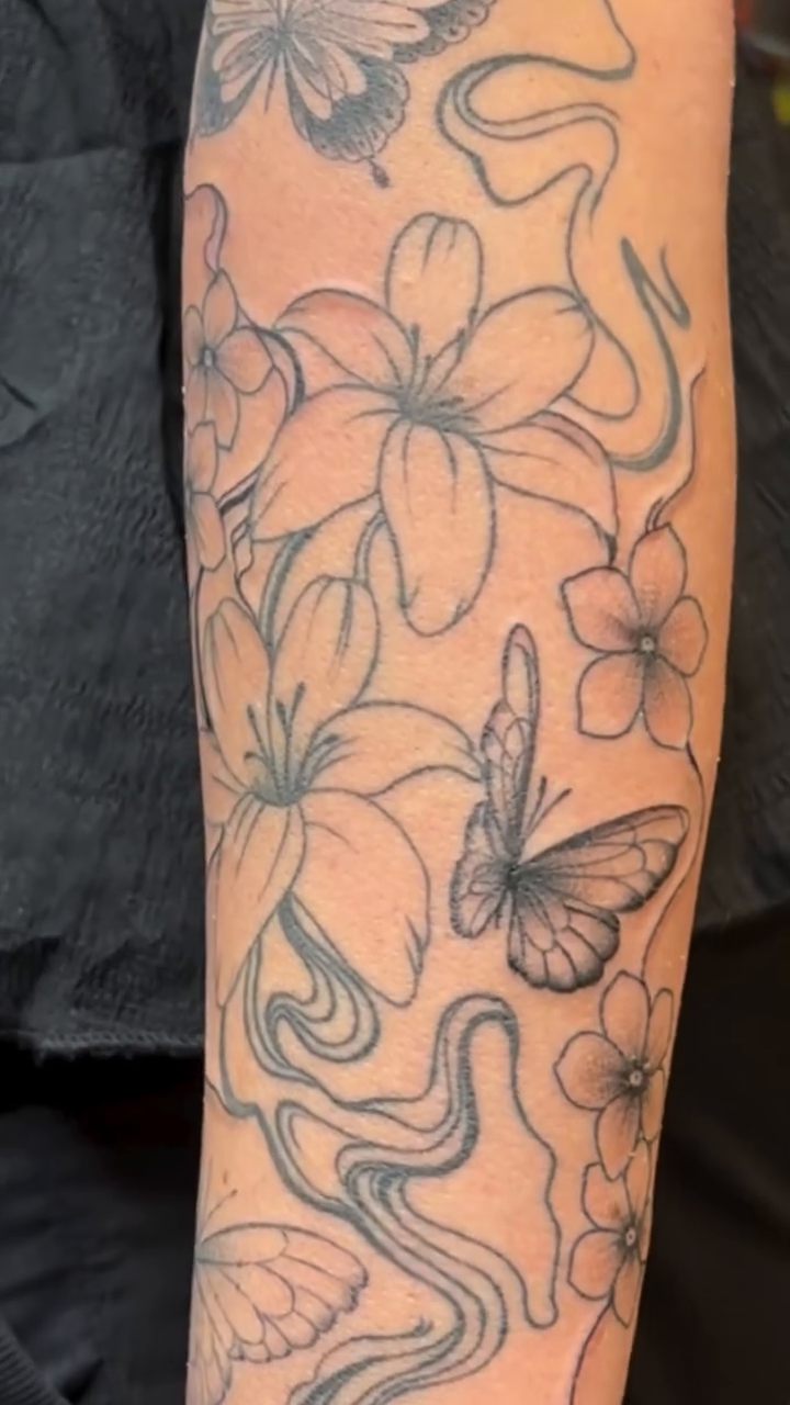 Tattoo by @mollydixontattoos — fine_line, black_and_grey