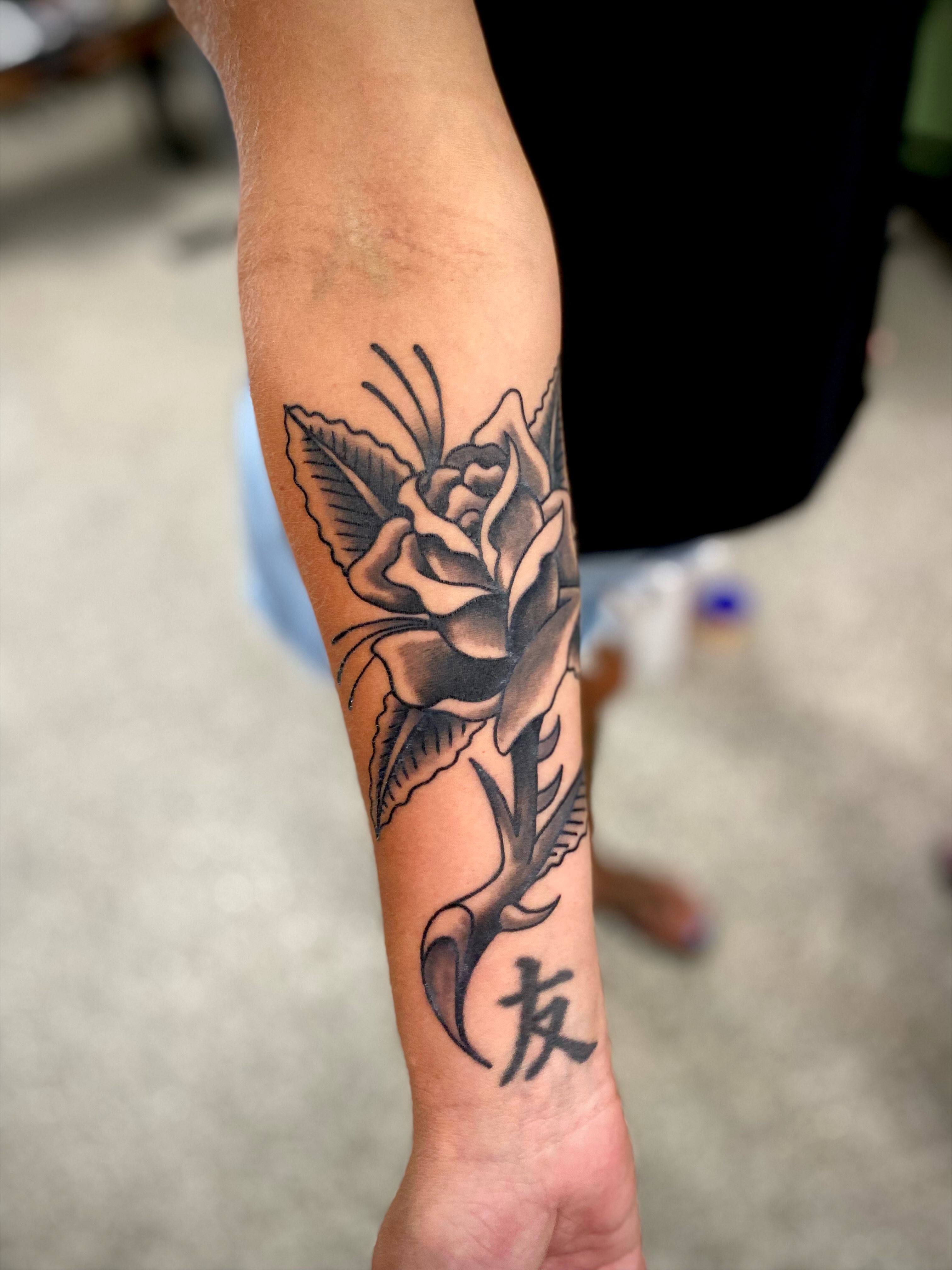 Tattoo by @grumpyoldmantattoos — black_and_grey