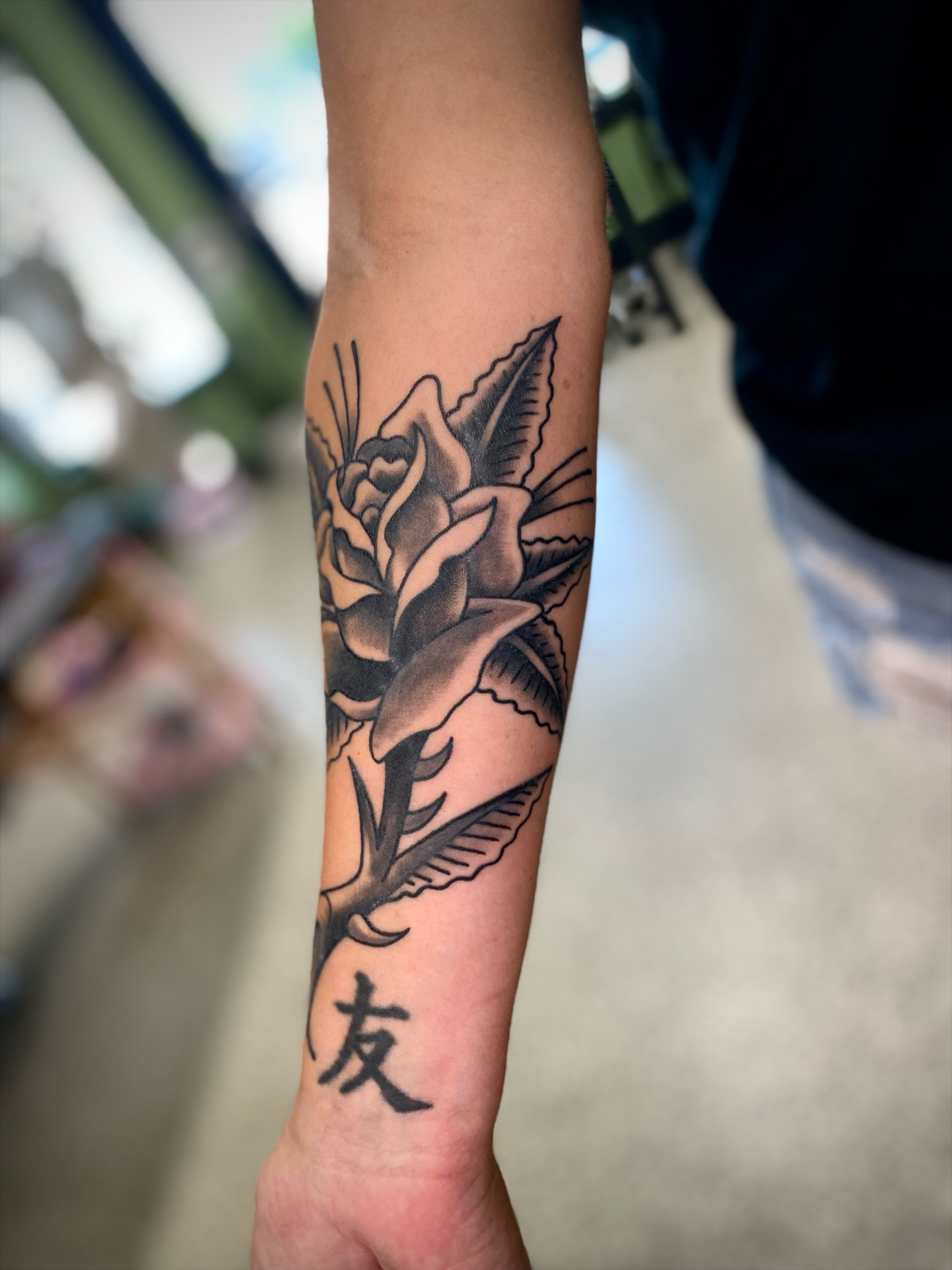 Tattoo by @grumpyoldmantattoos — black_and_grey