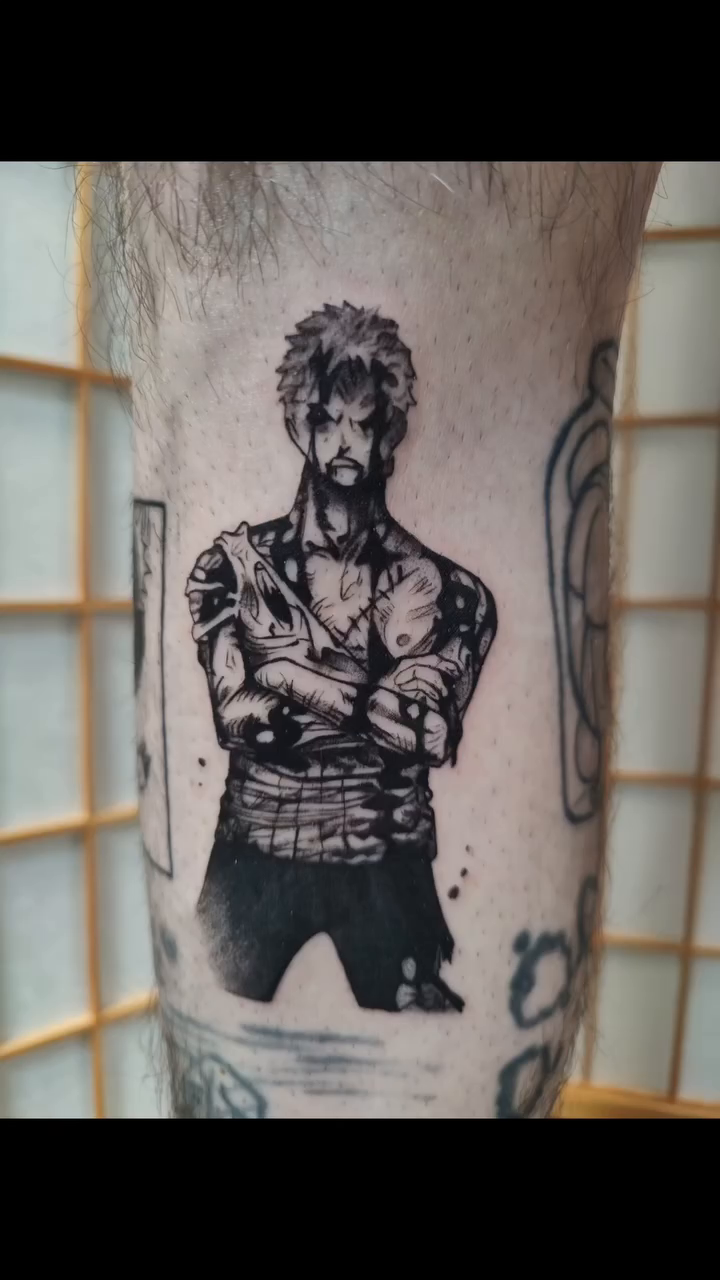 Roronoa Zoro anime tattoo by Ｔｏｍ Ｌｏｒａｎｚ
