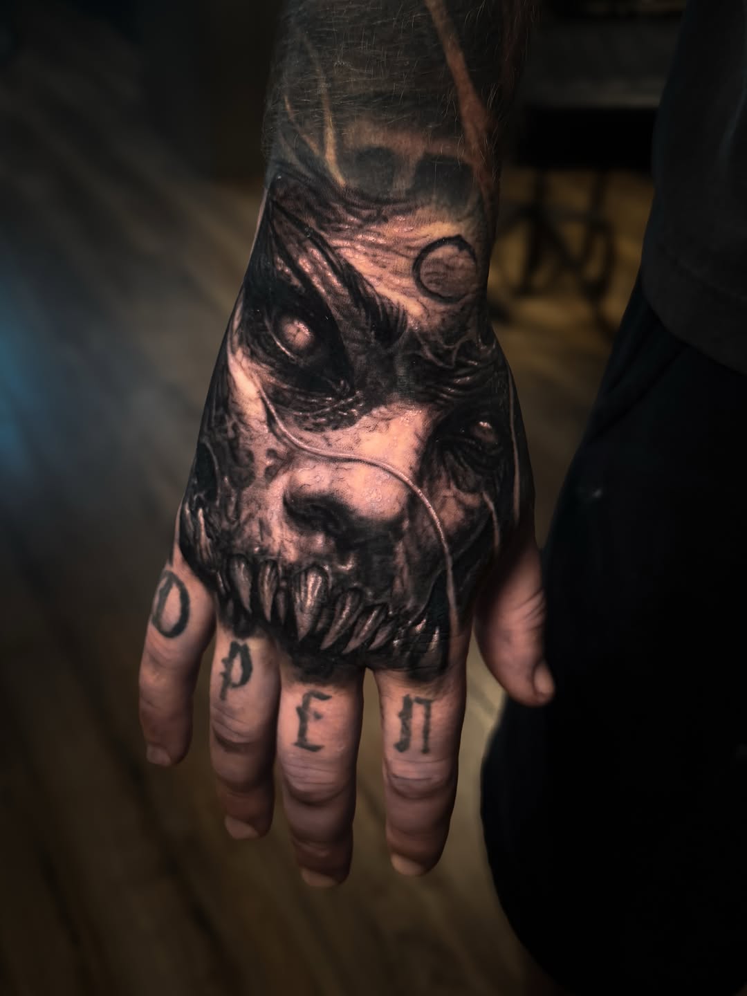 Tattoo by @aaronthomastattoos — black_and_grey, realism