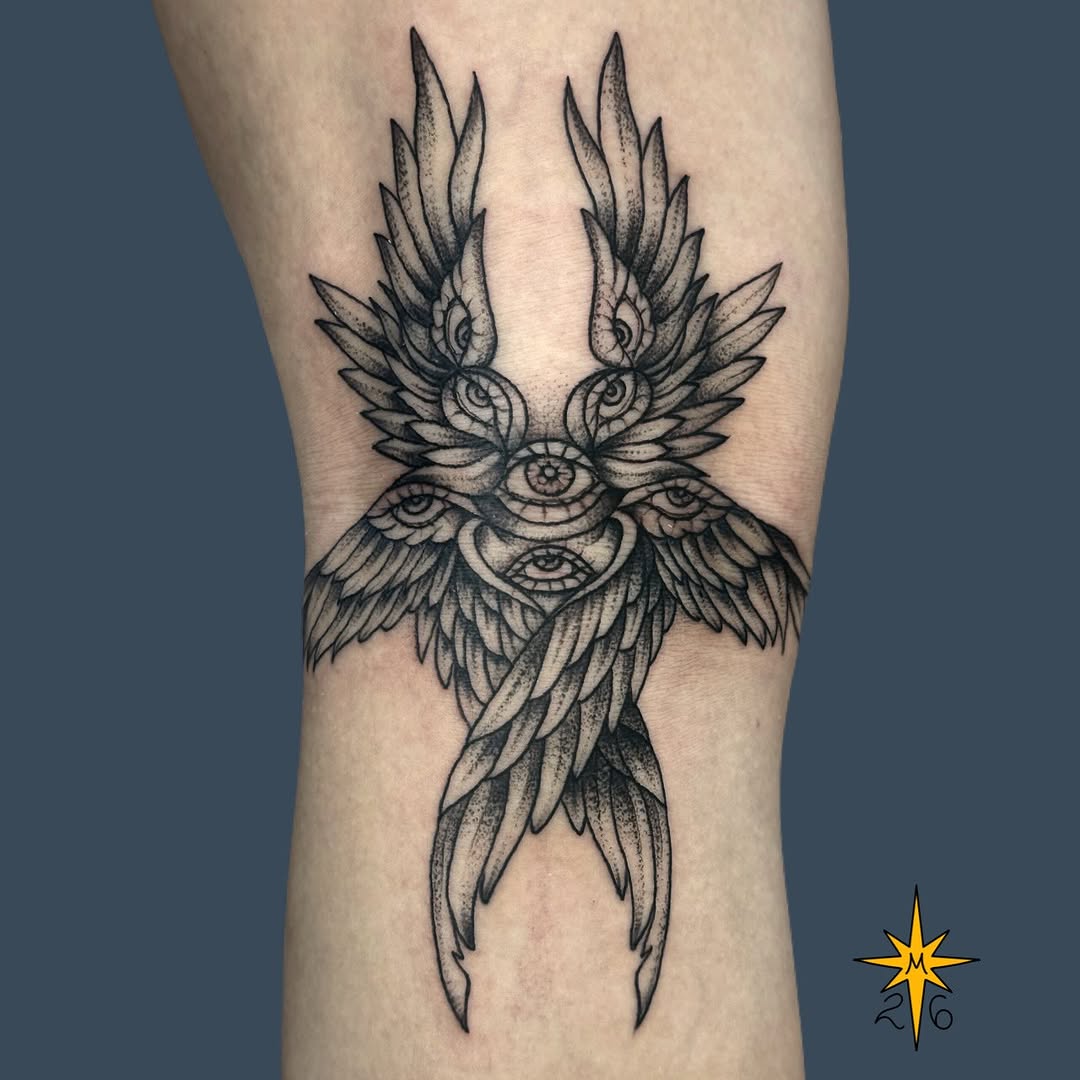 Tattoo by @maddstatts โ black_and_grey, dotwork