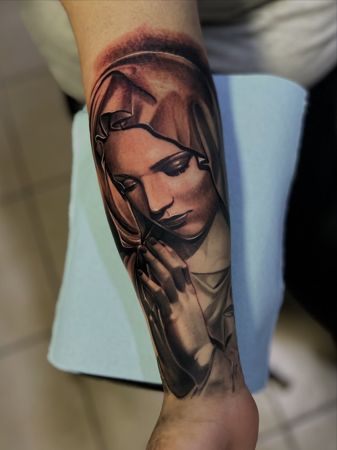 Tattoo by @yackolettersx6 β realism, black_and_grey