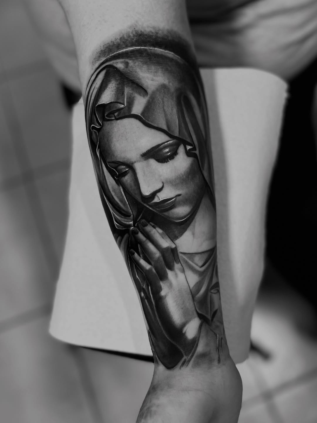 Tattoo by @yackolettersx6 β realism, black_and_grey