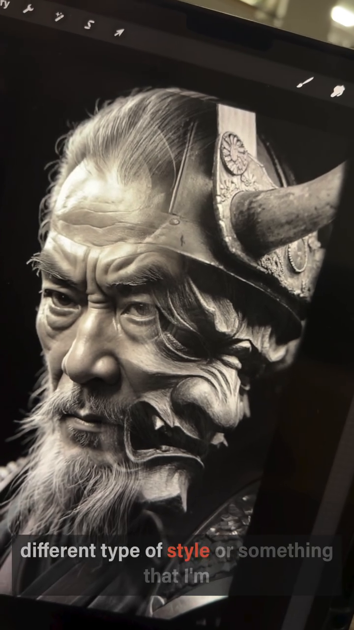 Samurai warrior portrait realism tattoo by Edward best