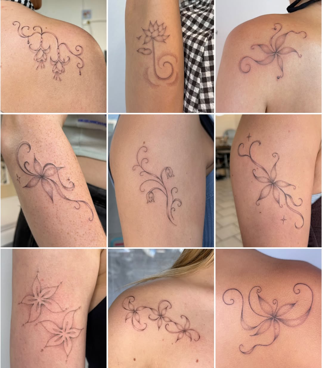 Tattoo by @so0mps — fine_line, dotwork