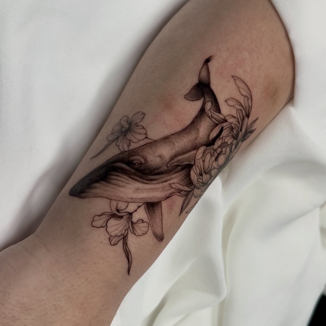 Tattoo by @h_proletter_ttt — black_and_grey