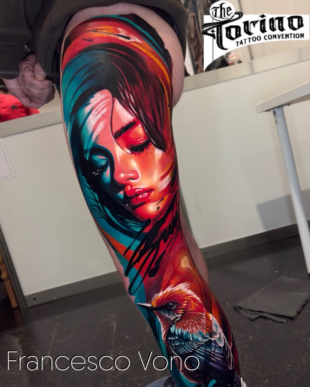 Tattoo by @vono.tattooer — realism, trash_polka