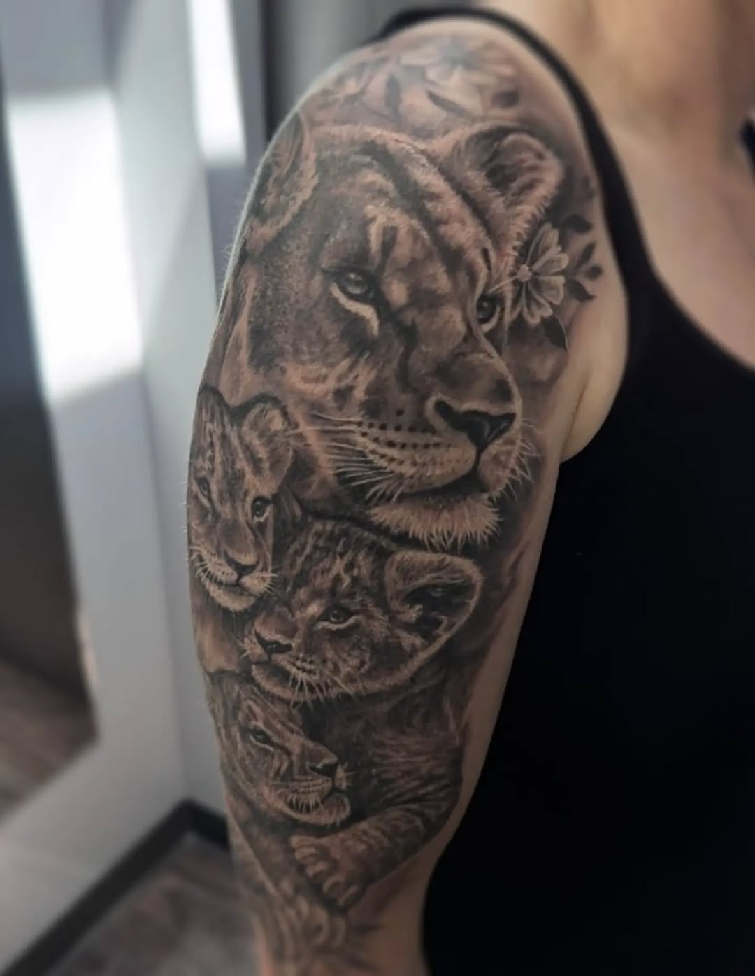 Tattoo by @tokarev_igor_tattoo — realism, black_and_grey