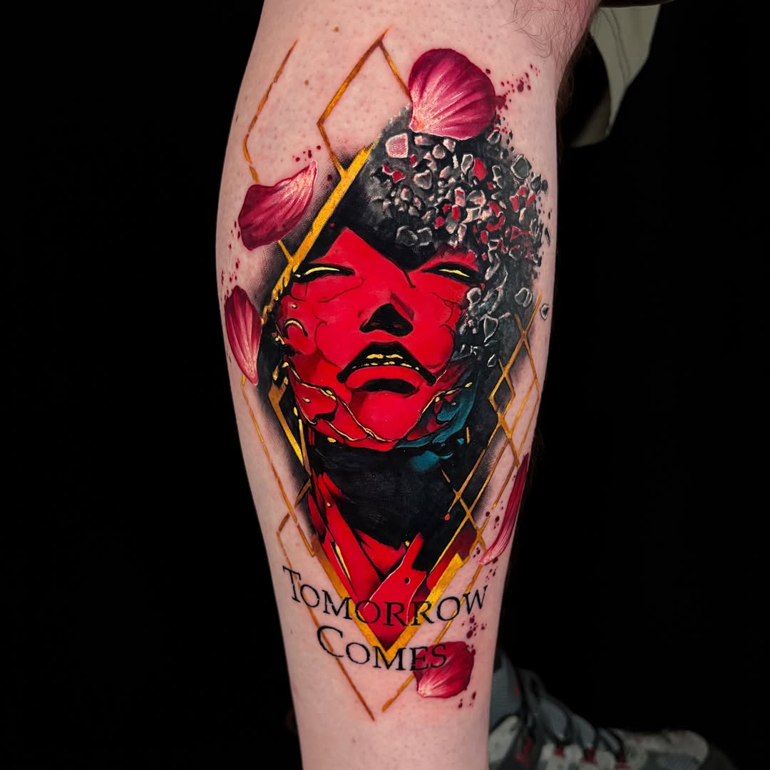 Tattoo by @sethholmestattoos — trash_polka, lettering_script