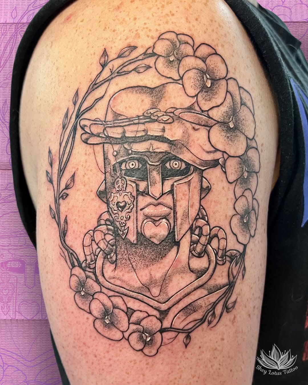 Tattoo by @sheylotustattoo — black_and_grey, realism