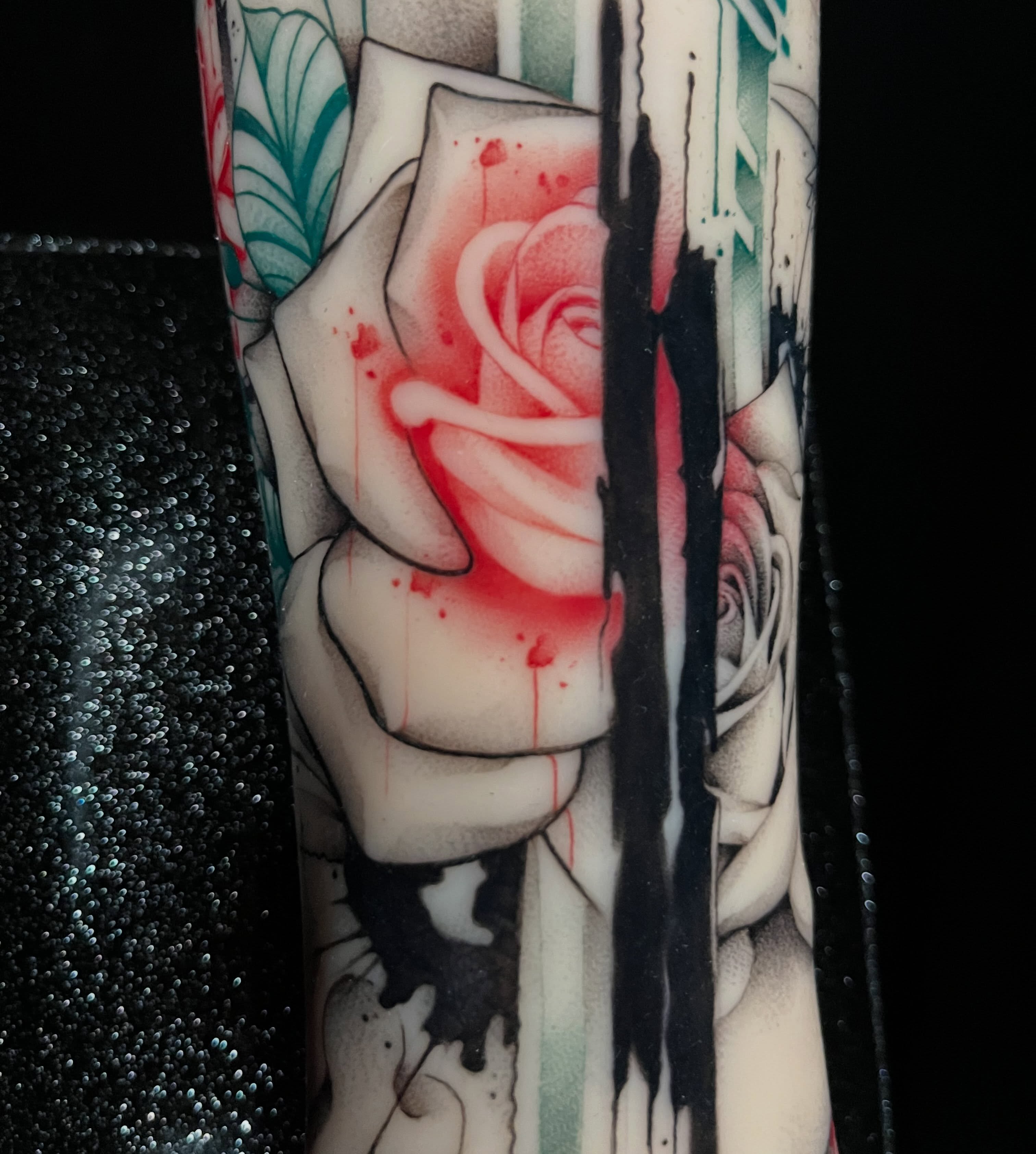 Rose realism tattoo on the forearm by Cuda