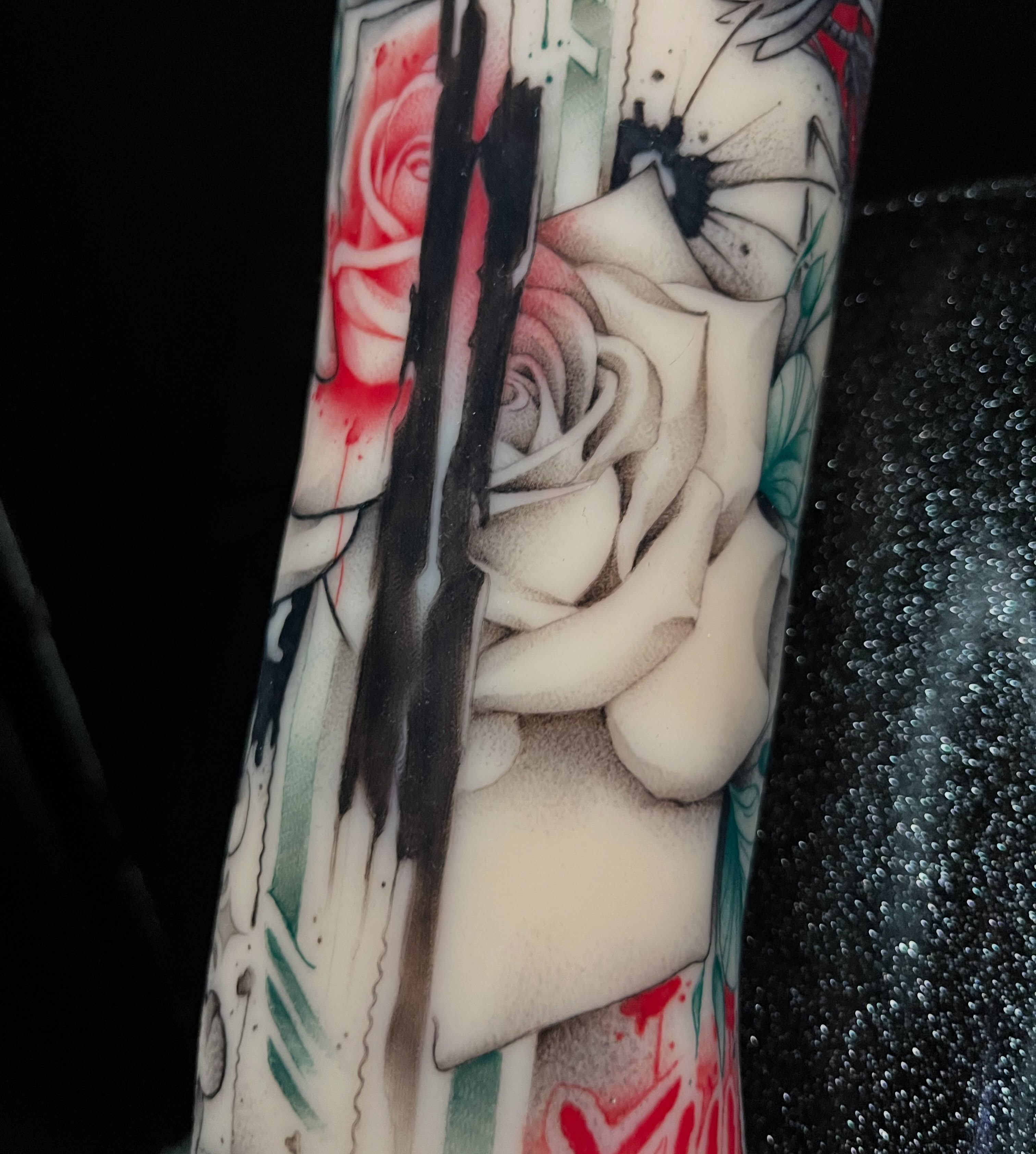 Roses realism tattoo on the forearm by Cuda