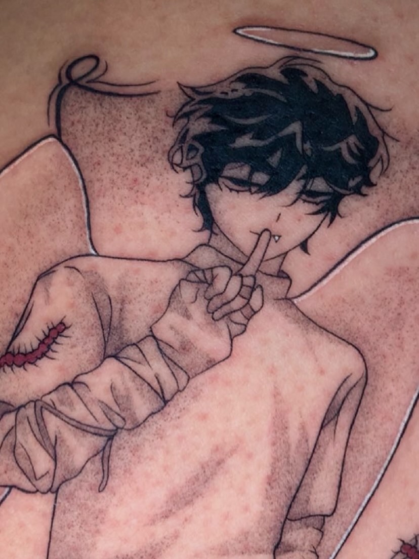 Tattoo by @maddiegtattoos — anime