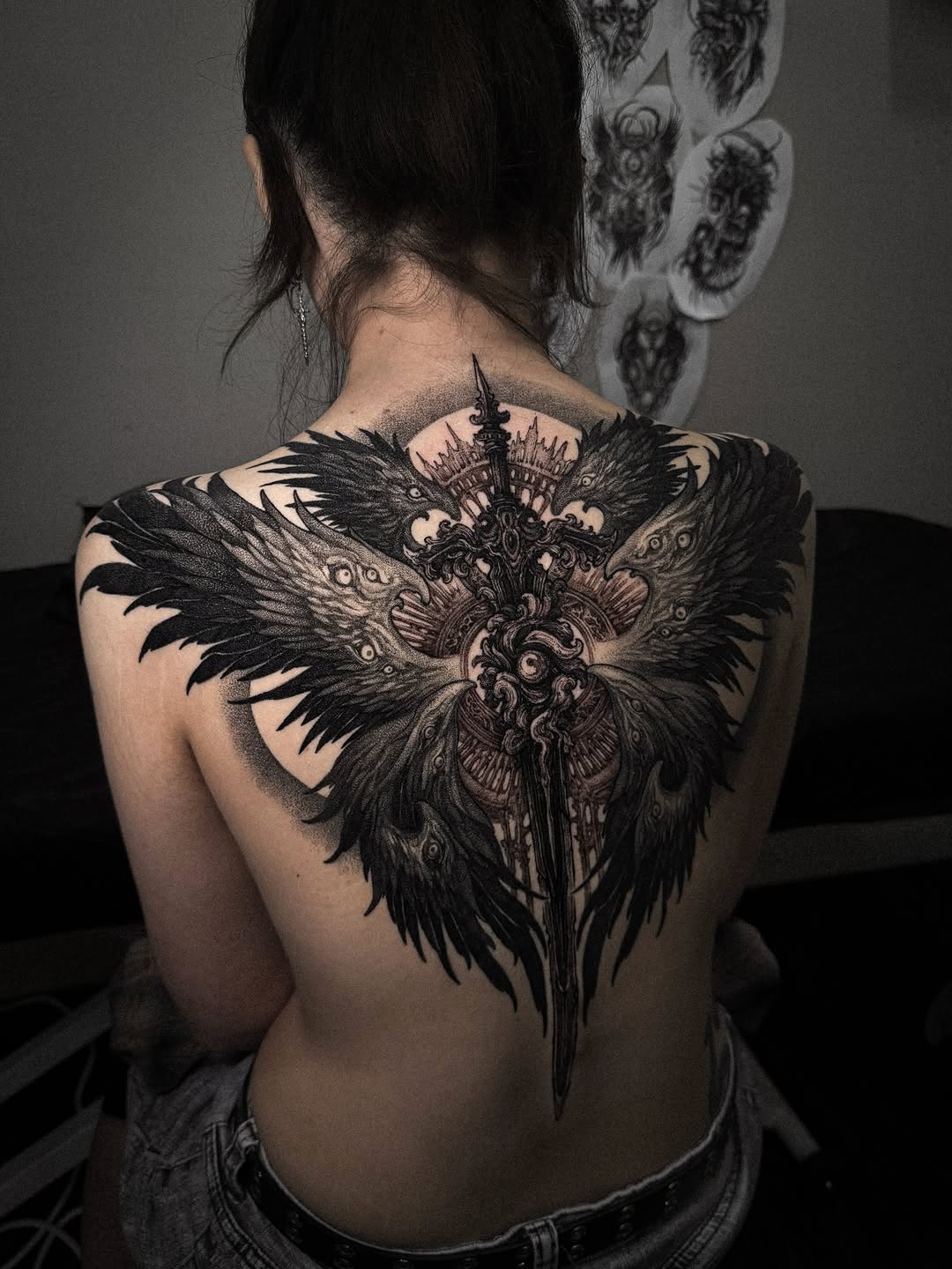 Tattoo by @rokyeom_ β black_and_grey, dark_realism