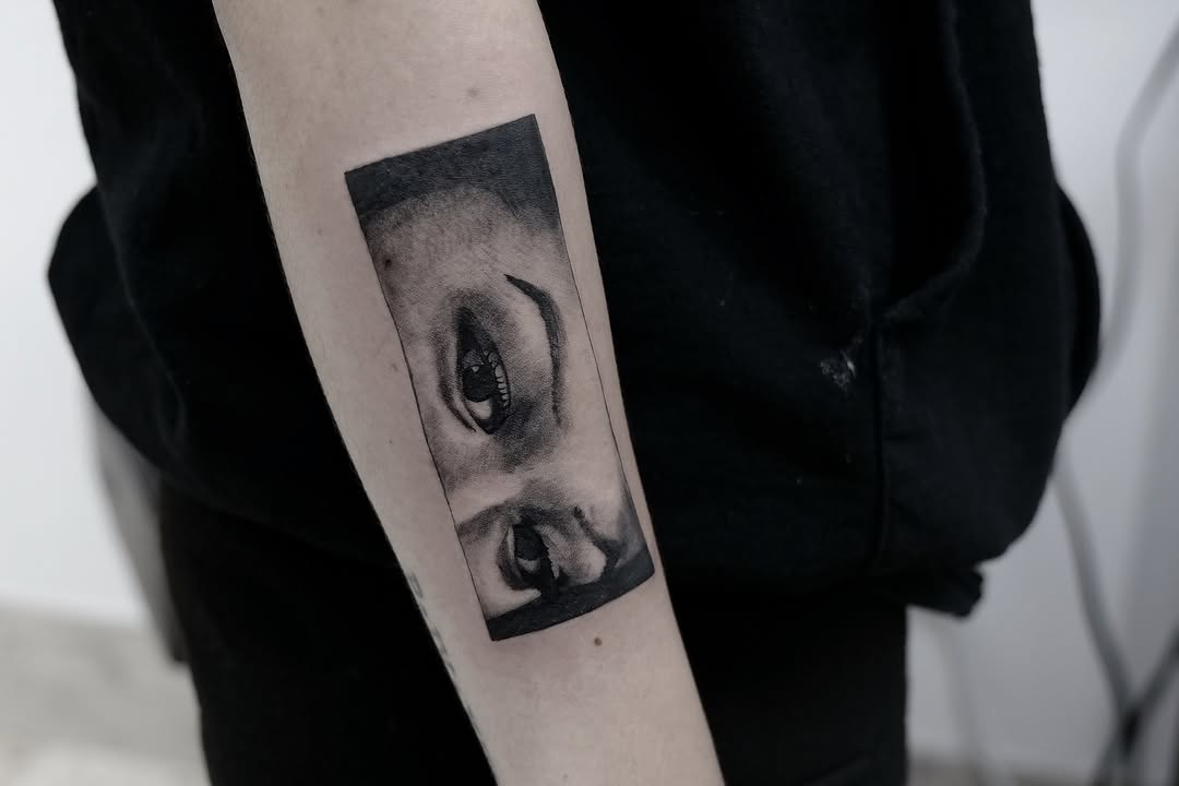 Tattoo by @godlikeadog โ realism, black_and_grey