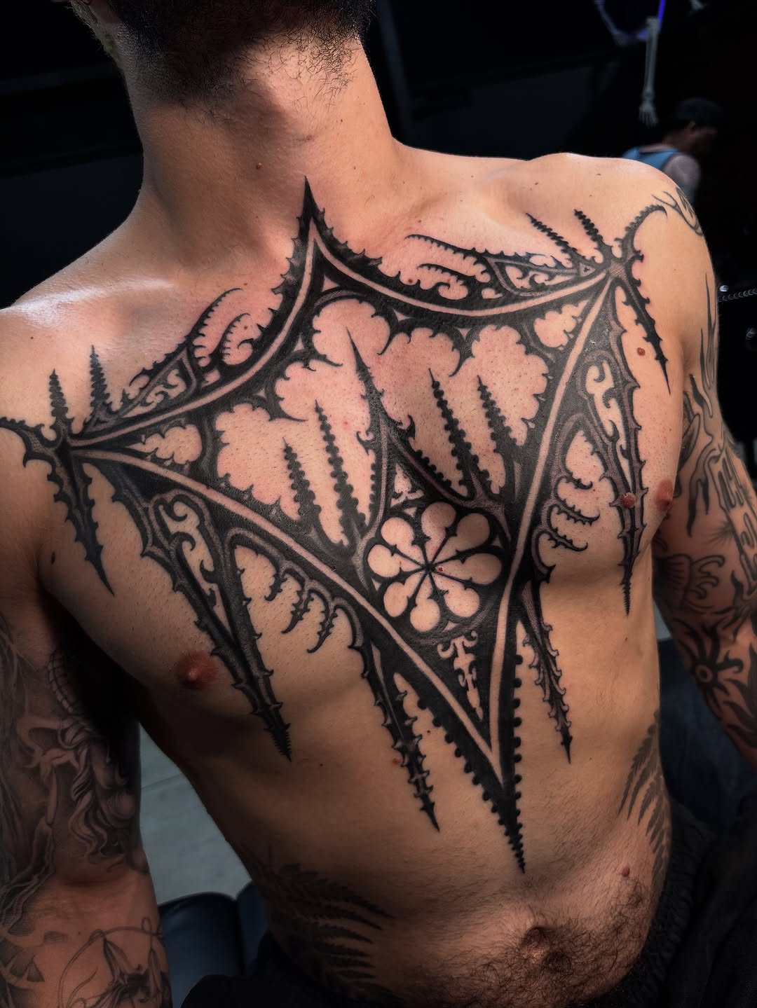 Tattoo by @sofiarosetattoos — blackwork, ornamental