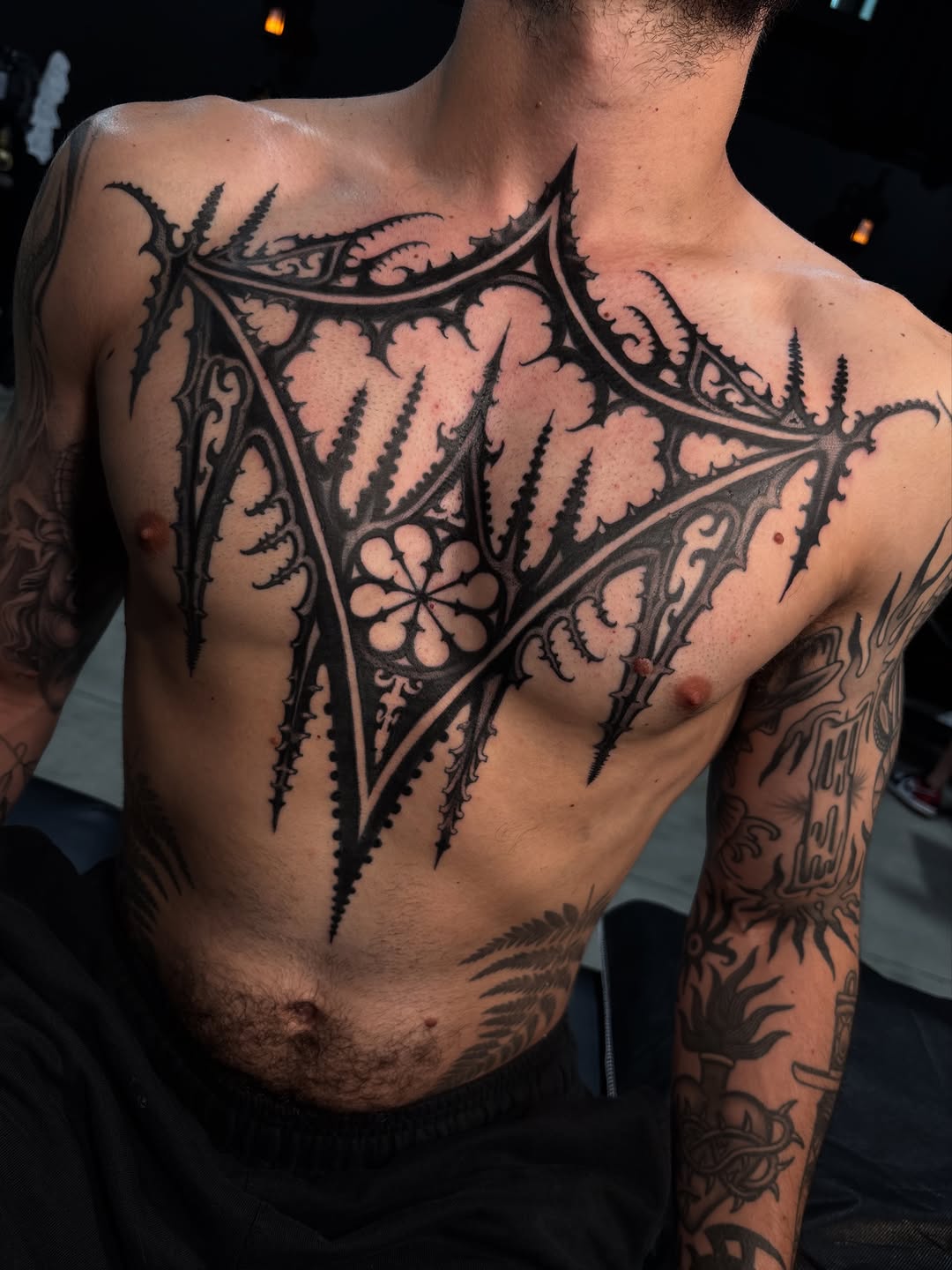 Tattoo by @sofiarosetattoos — blackwork, ornamental