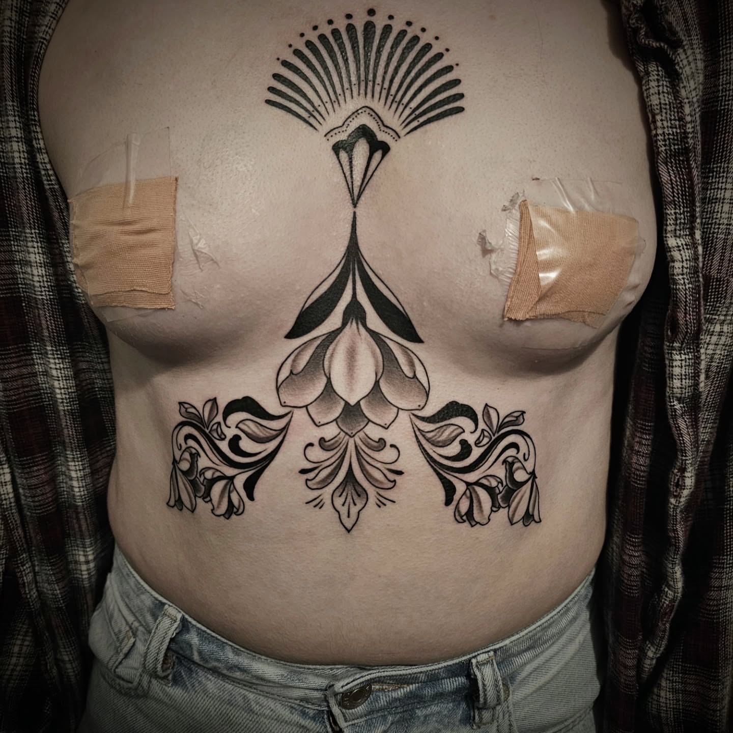 Tattoo by @tattoohaven_fxbg_va โ black_and_grey