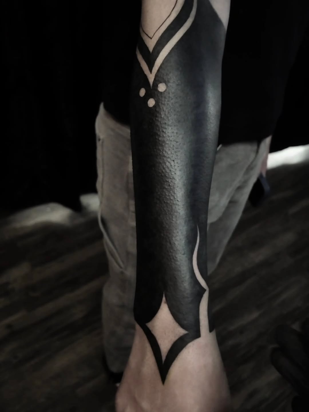 Tattoo by @jbrooks.blvckwork — blackwork, ornamental