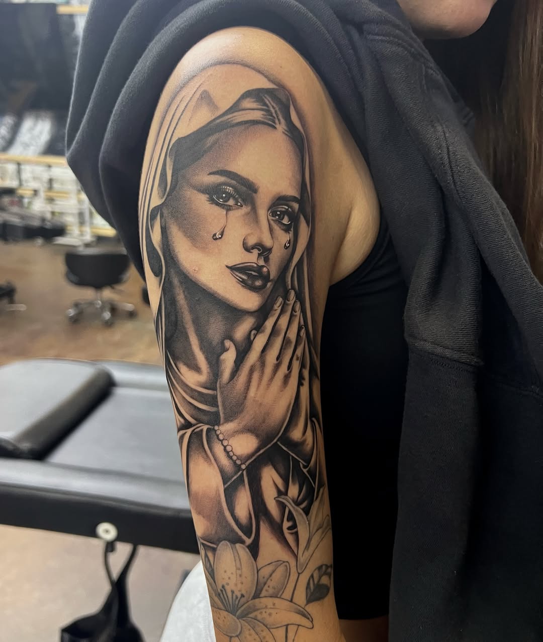 Tattoo by @dvminiquex โ black_and_grey, realism