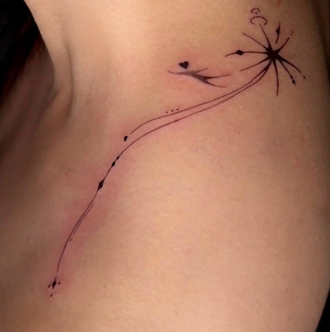Tattoo by @taeyeon_sseuda — dotwork, geometric