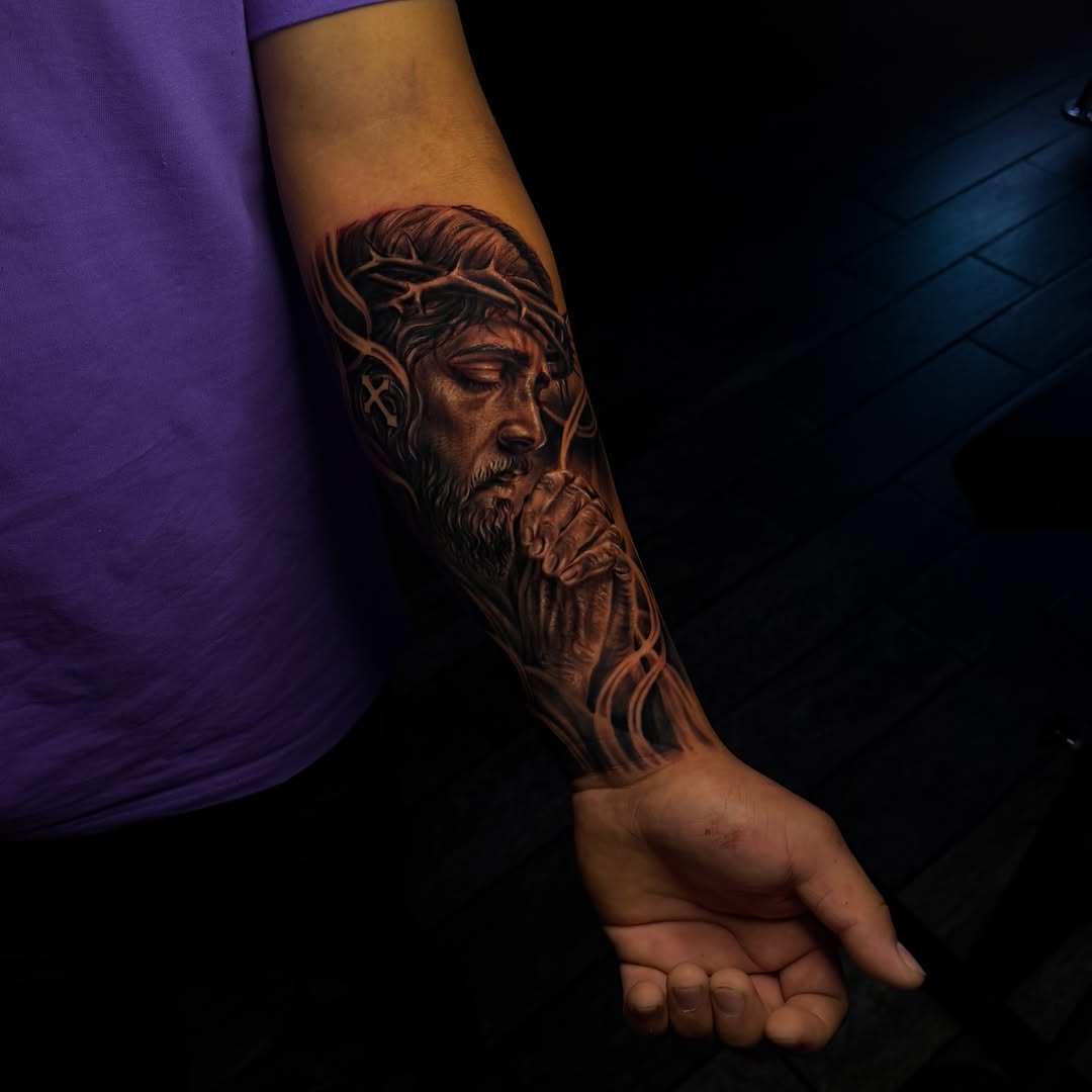 Tattoo by @thesantanaink — realism, black_and_grey
