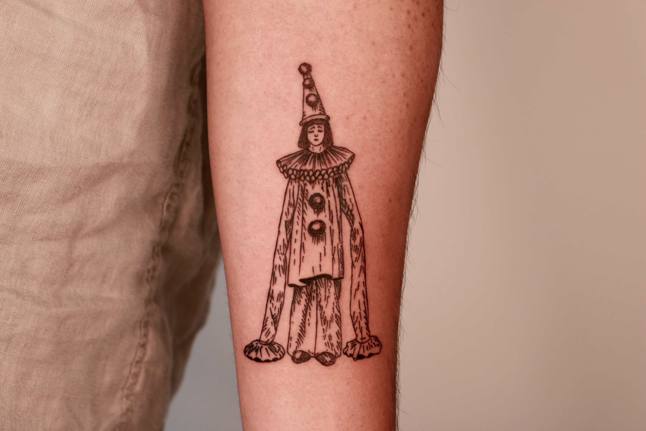Tattoo by @chickpeatattoos — illustrative, black_and_grey