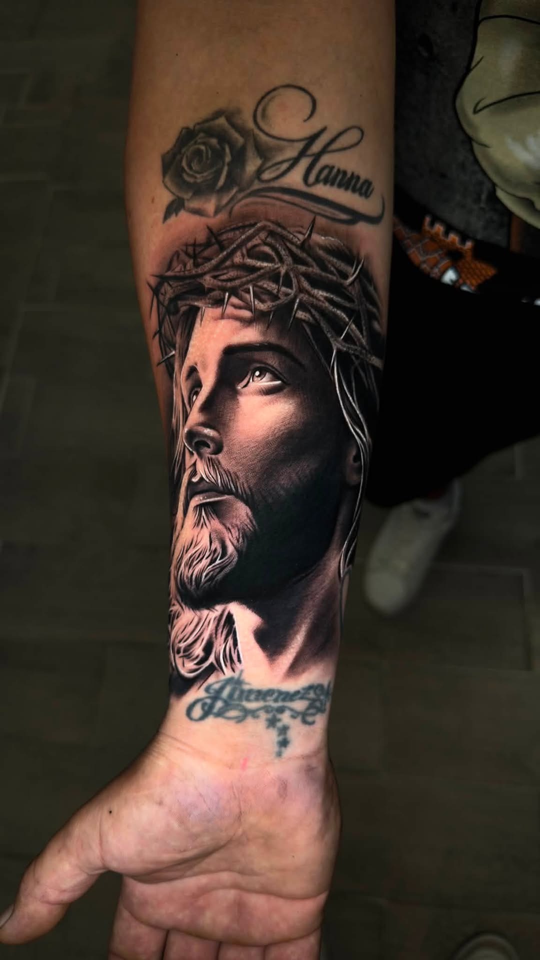 Tattoo by @juanon_tattoos — realism, black_and_grey