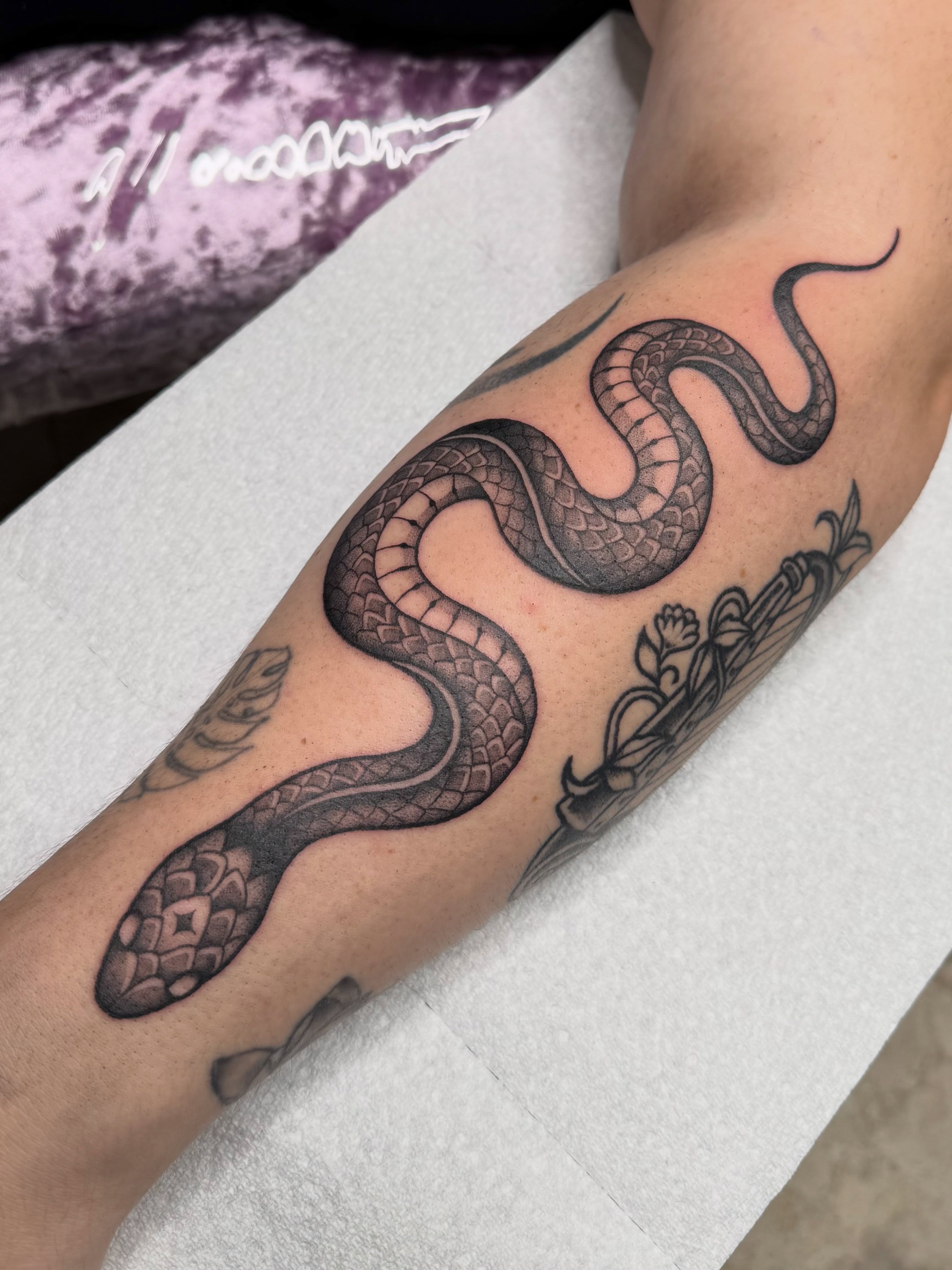 Tattoo by @erica_tats — black_and_grey