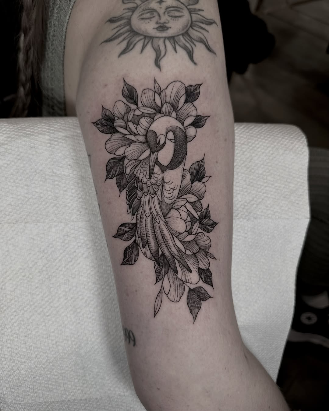 Tattoo by @dayana_tattooartist — fine_line, black_and_grey