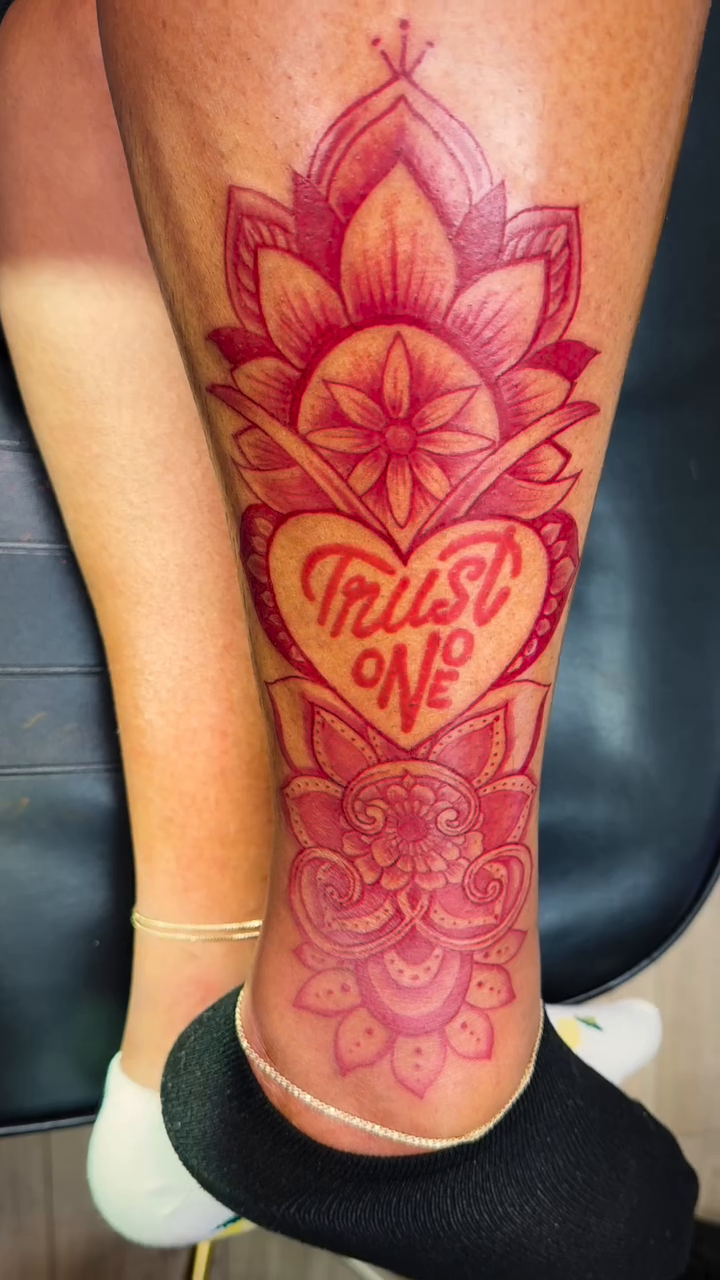 Tattoo by @tattedby_nat — geometric, lettering_script