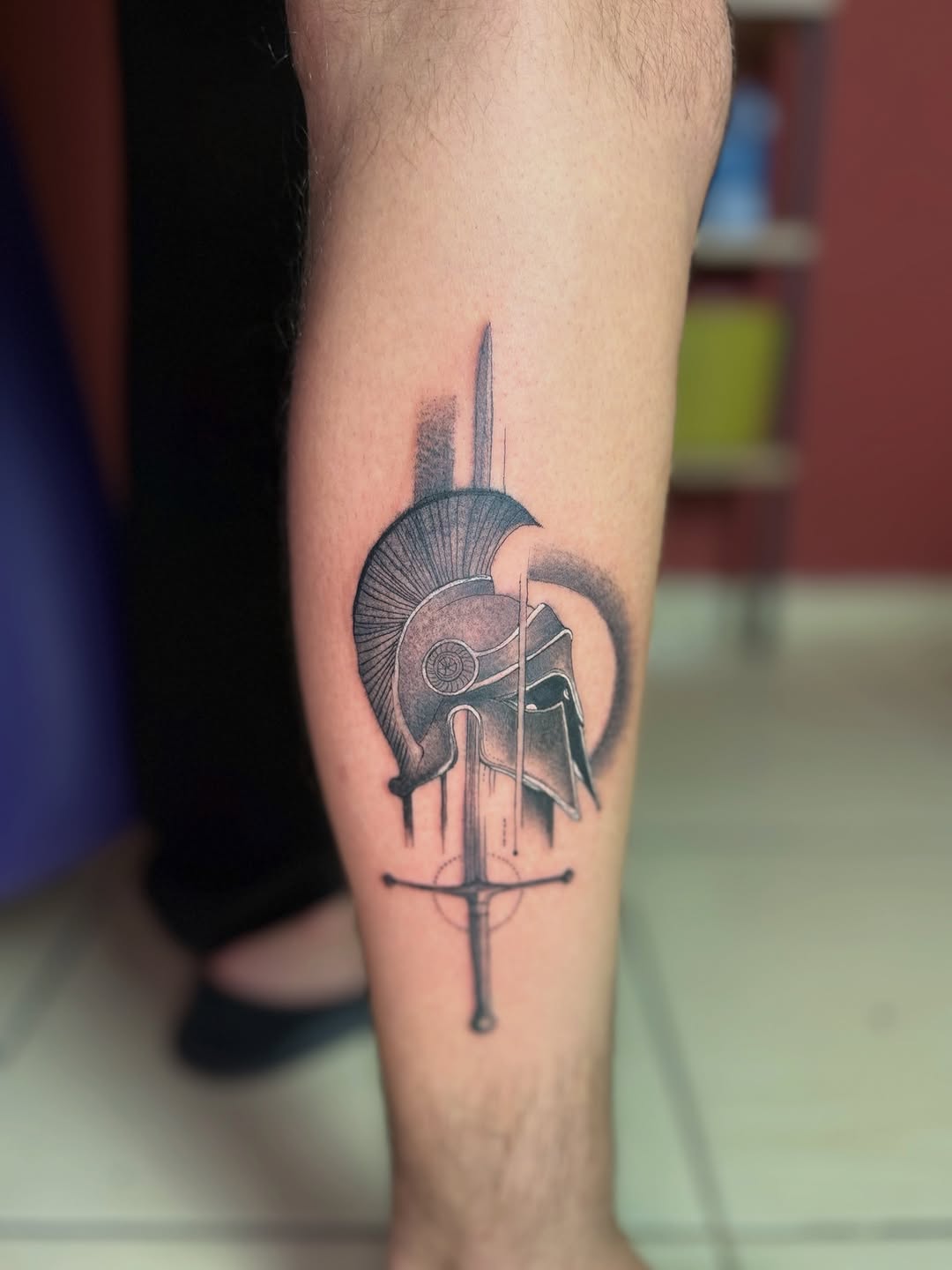 Tattoo by @relicglow_ink — black_and_grey, geometric