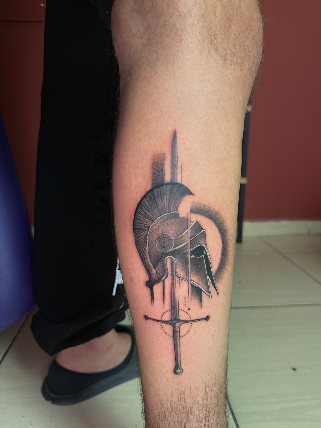 Tattoo by @relicglow_ink — black_and_grey, geometric