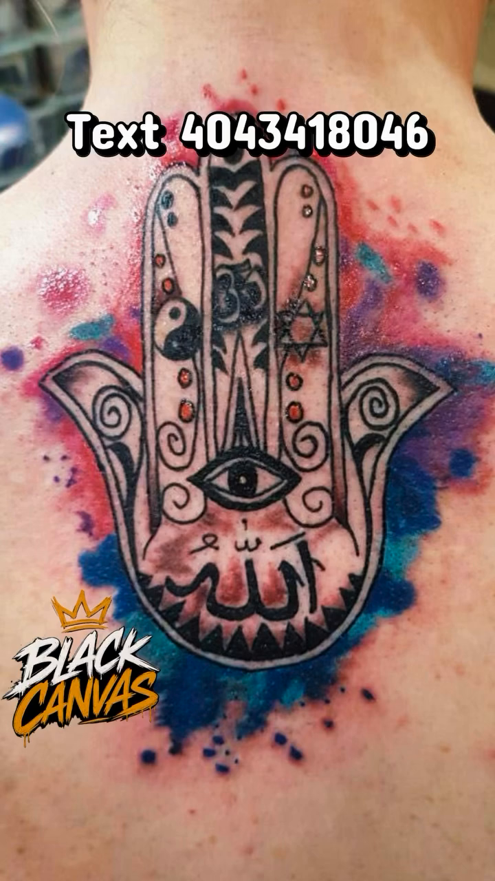 Tattoo by @i_am_tattoo — blackwork, watercolor