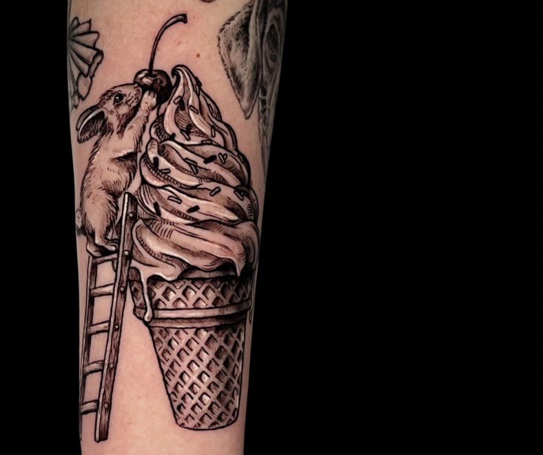 Tattoo by @cherryladyink — realism