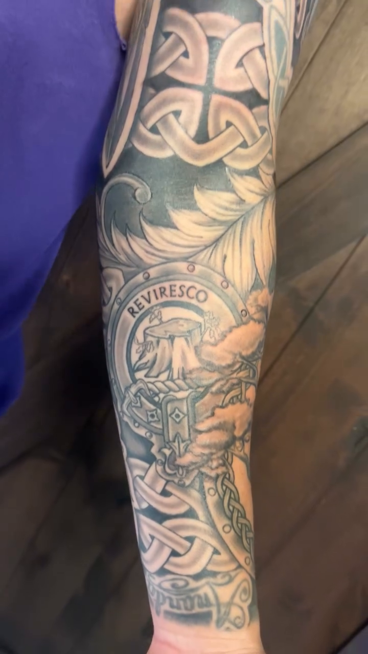 Tattoo by @angiestattoosaz — black_and_grey, geometric
