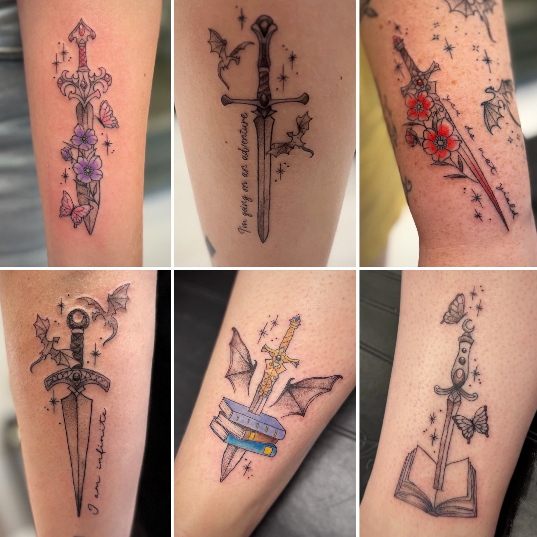 Sword neo-traditional tattoo on the forearm by Kori Millhimes