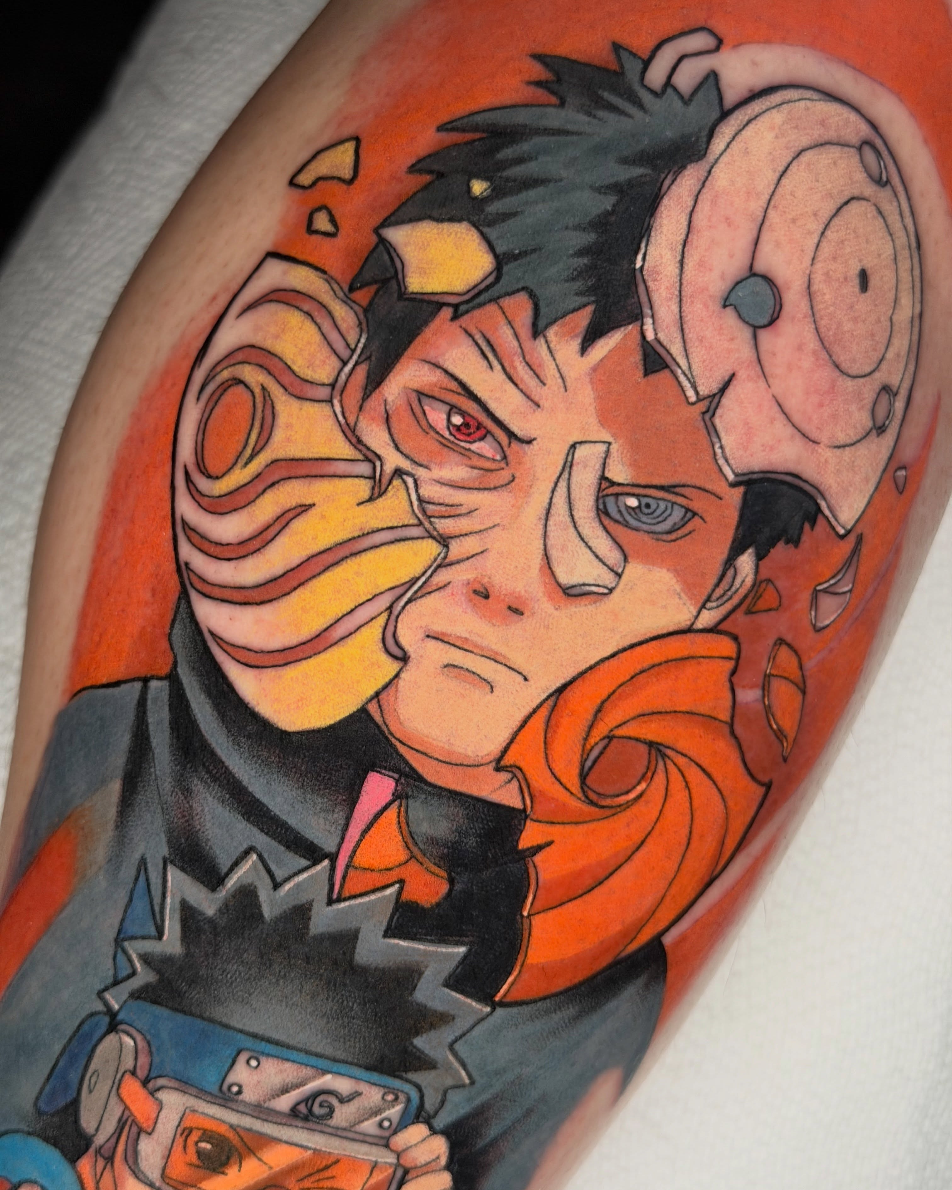 Anime character anime tattoo on the forearm by Rigo4k
