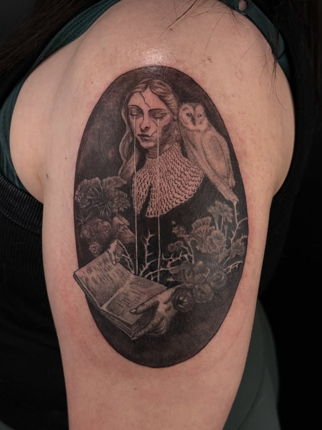 Tattoo by @artfulrebellion_ink — black_and_grey, dark_realism
