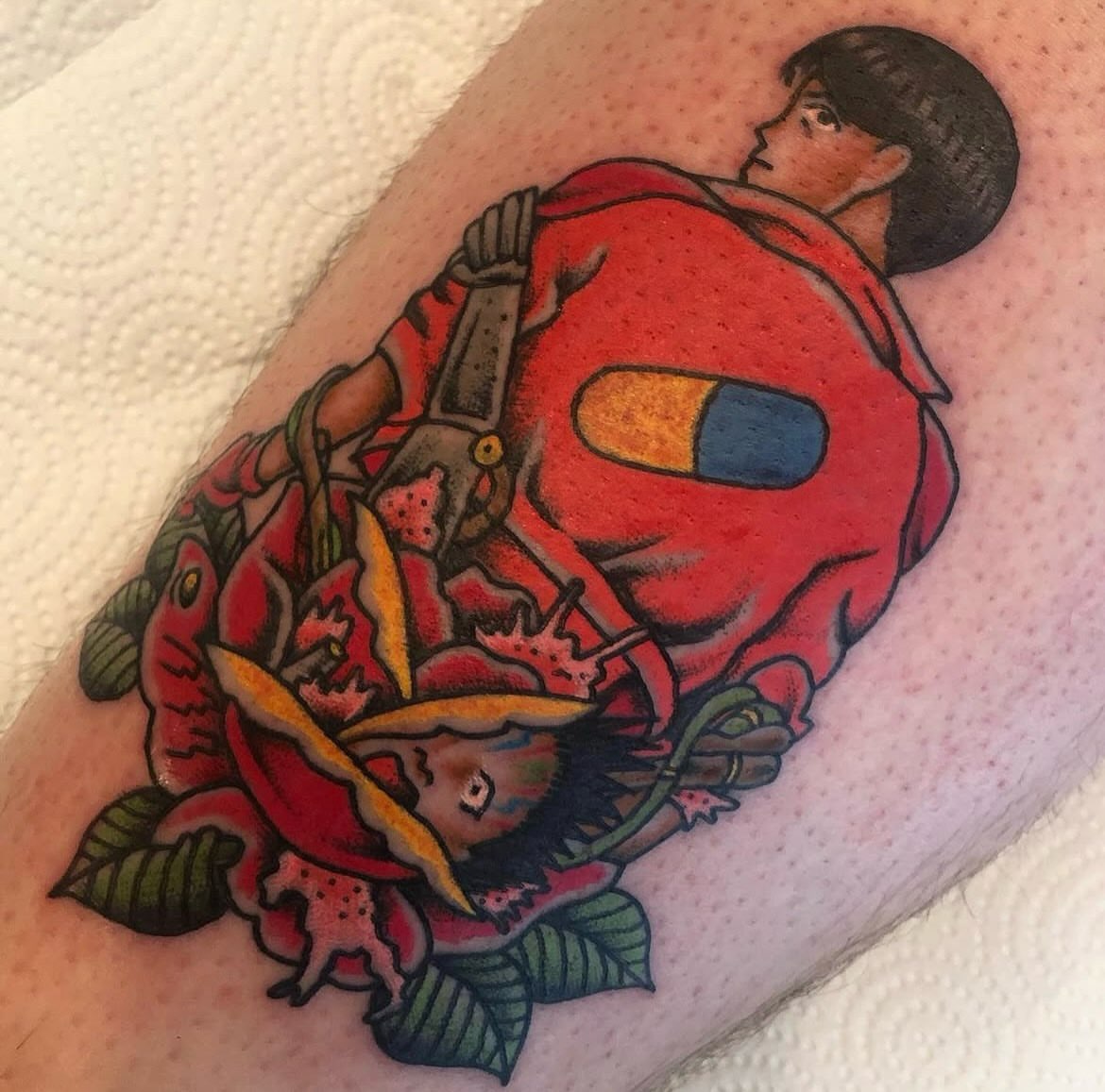 Tattoo by @fktattoos — american_traditional, anime