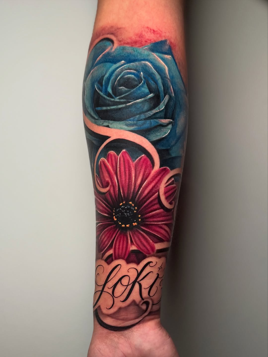 Tattoo by @inkedbykiki — realism, lettering_script
