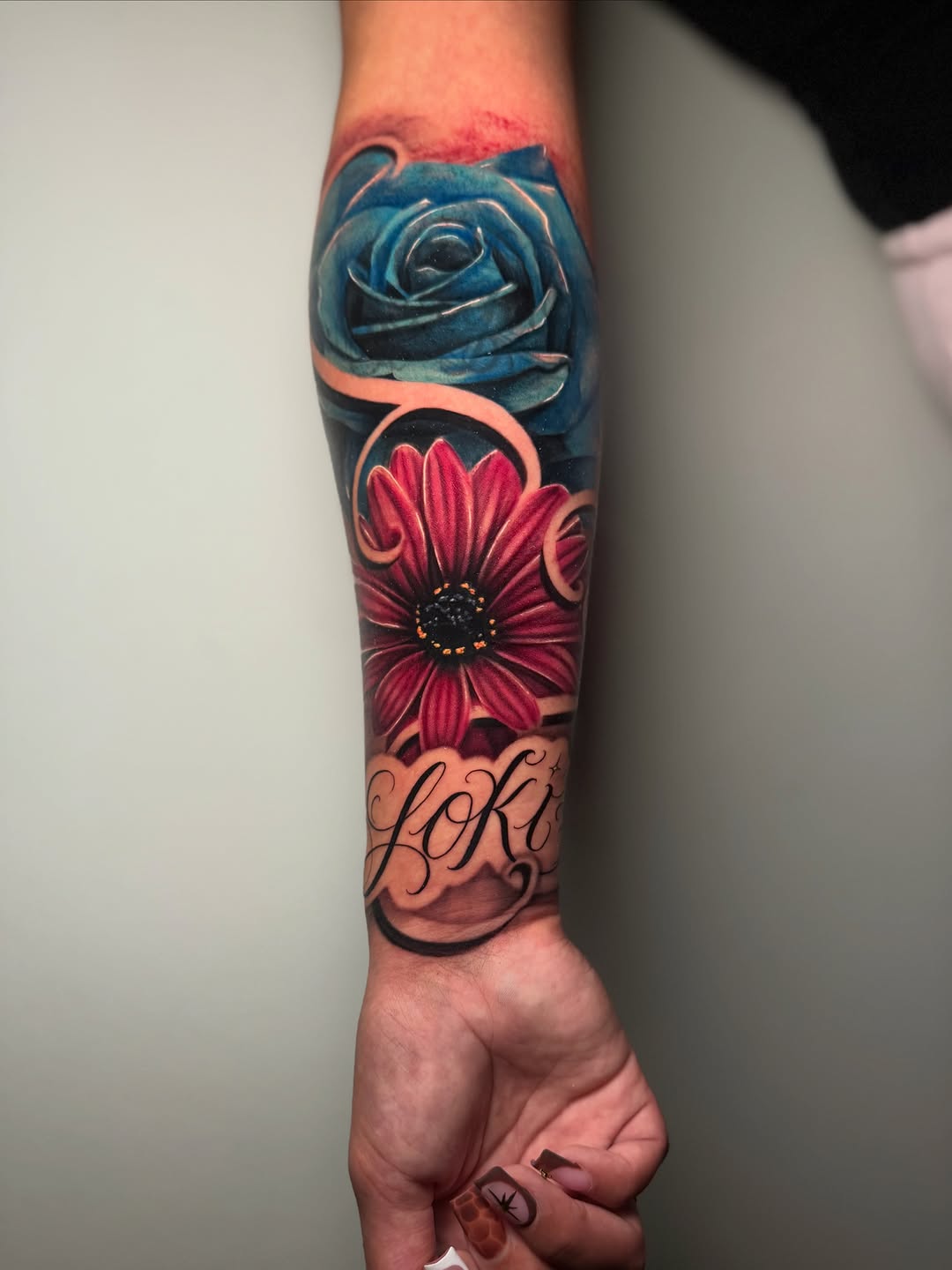 Tattoo by @inkedbykiki — realism, lettering_script