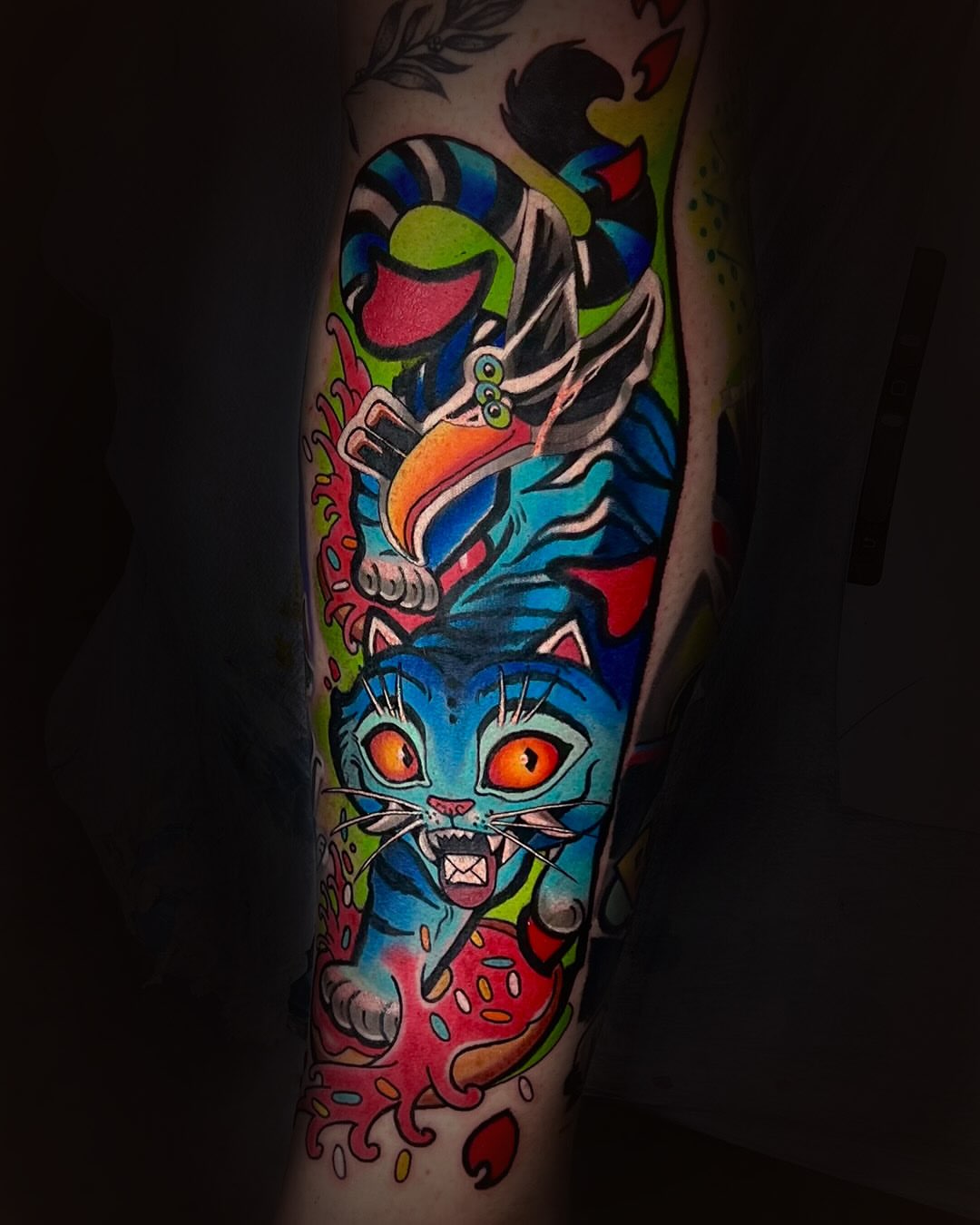 Tattoo by @randy_templin_ — american_traditional, trash_polka
