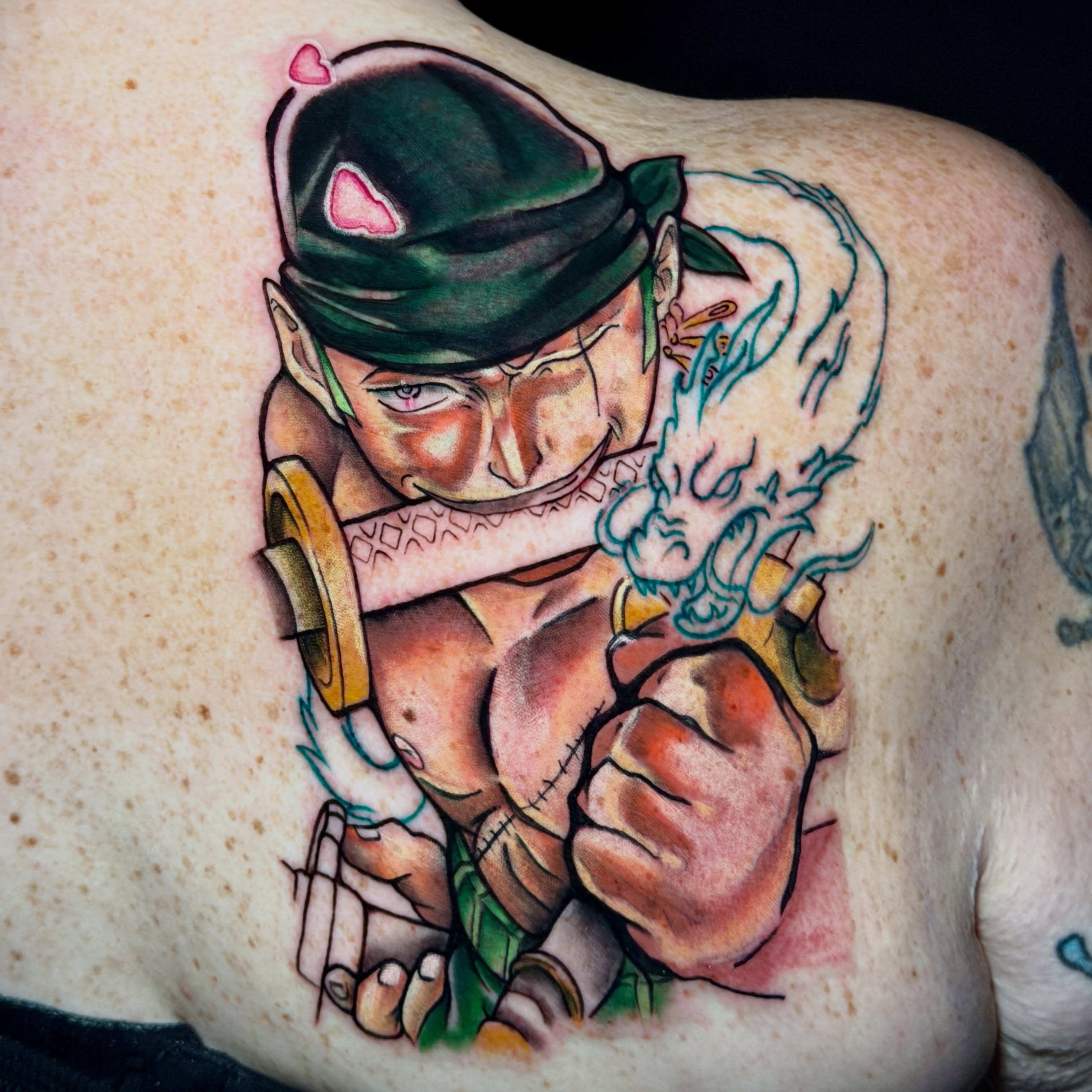 Tattoo by @jinxedtattoos — american_traditional, dotwork