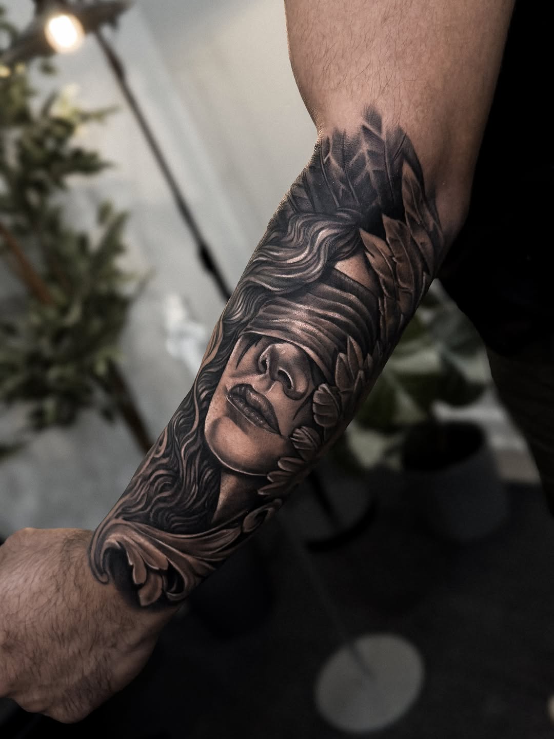 Tattoo by @rinktattoos — black_and_grey, realism