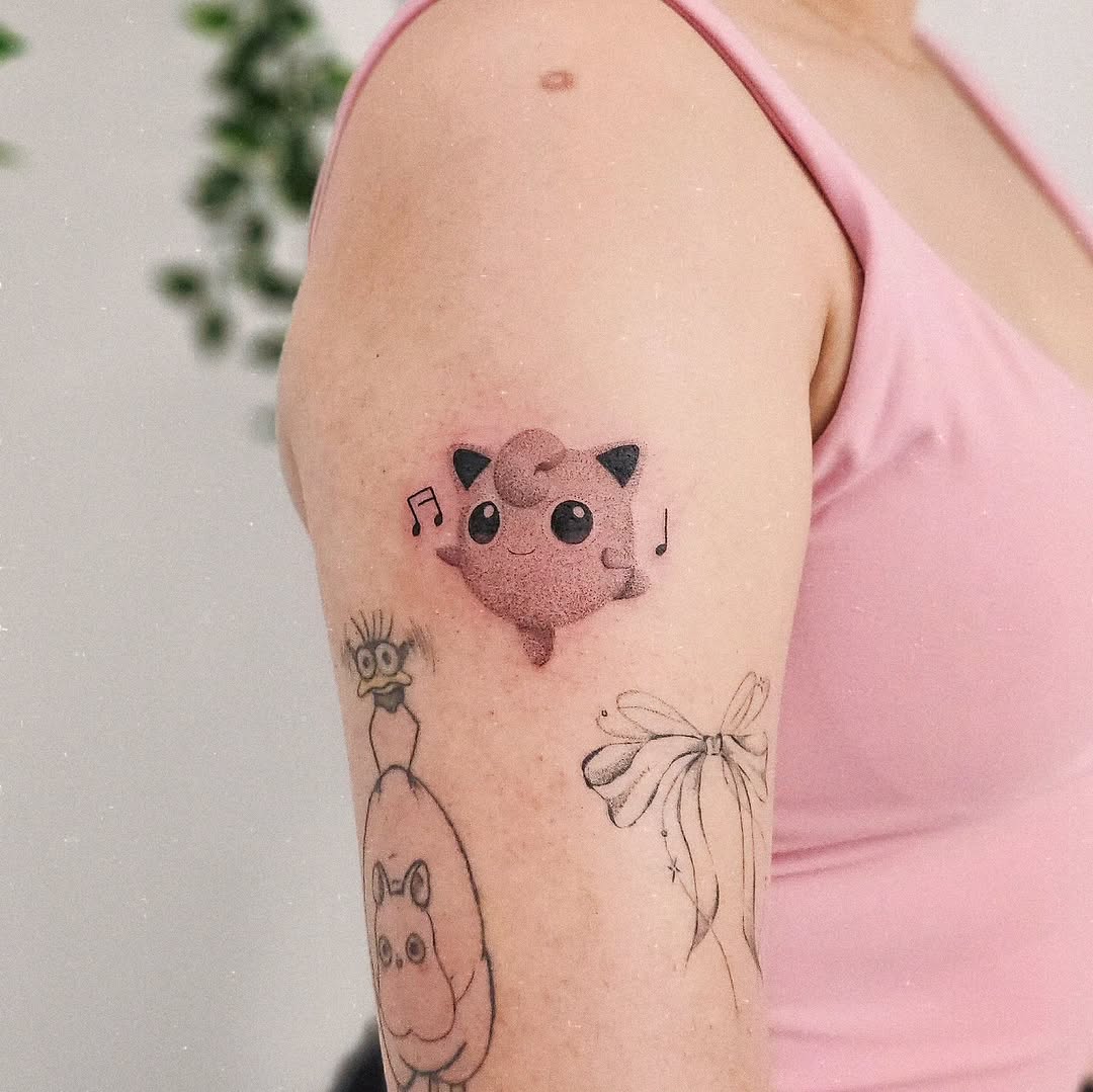 Tattoo by @potat_too_ — anime, fine_line